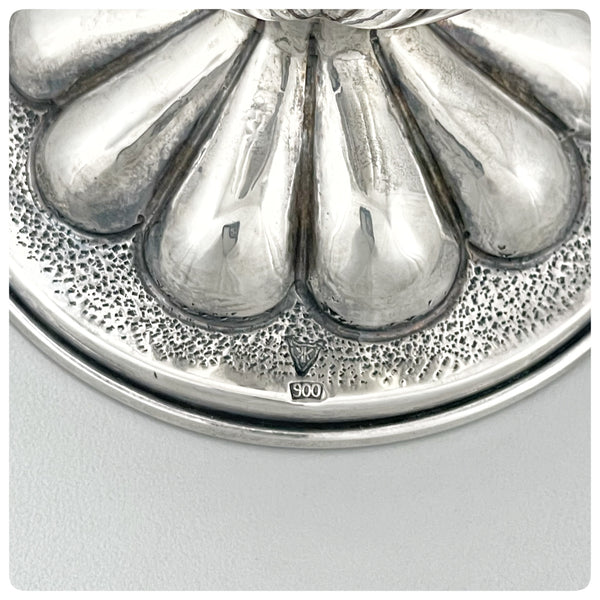 Mark, Continental 900/1000 Standard Solid Silver Handwrought Vase, Twentieth Century - The Silver Vault of Charleston