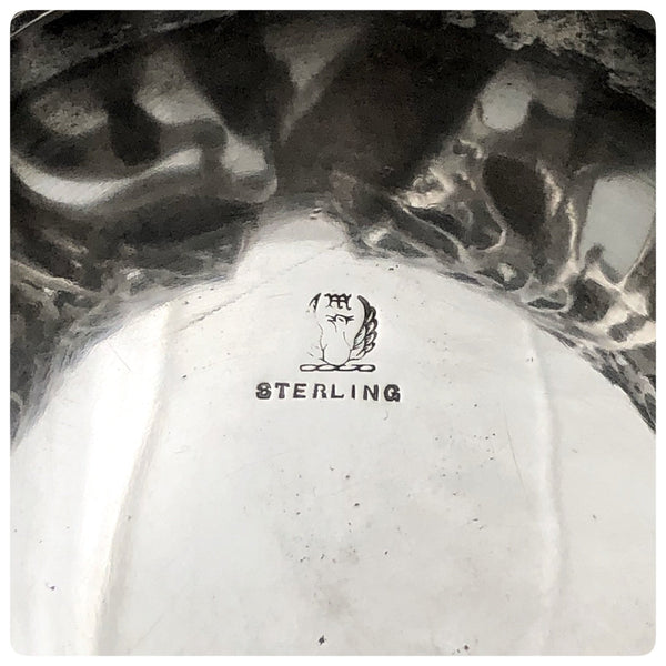 Sterling Silver Punch Bowl with Dolphin Pedestal, Meriden Britannia Company, Meriden, CT, Circa 1895 - The Silver Vault of Charleston