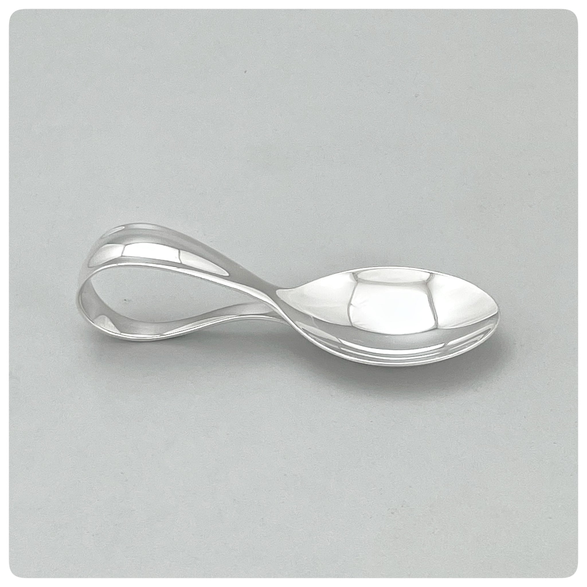 Sterling Silver Curved Handle Baby Spoon, The Prince Company, Pawley's Island, SC, New