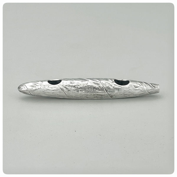 Side, Sterling Silver Cigar Humidifier in the Shape of a Cigar, Simons Brothers and Company, Philadelphia, PA, Circa 1900 - The Silver Vault of Charleston