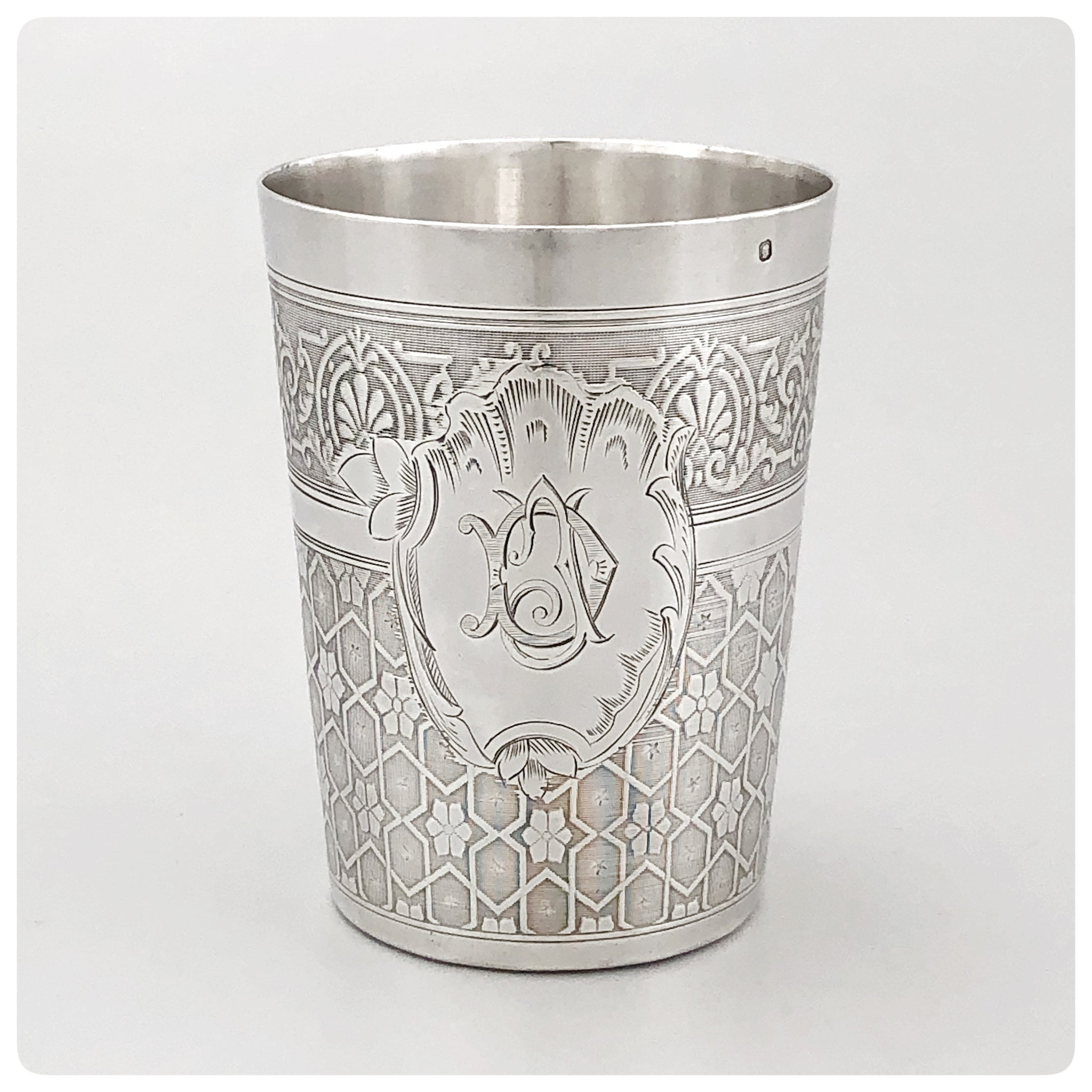 First Standard (950/1000) Solid Silver Beaker, Paris, Circa 1900