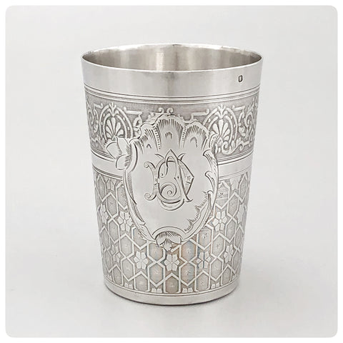 First Standard (950/1000) Solid Silver Beaker, Paris, Circa 1900