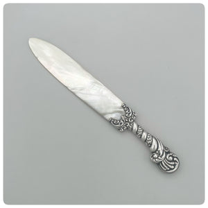 Sterling Silver and Mother of Pearl Letter Opener, Late 19th or Early 20th Century - The Silver Vault of Charleston