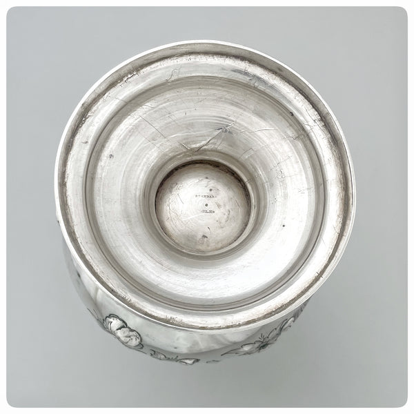 Bottom view, Pulchritudinous Coin Silver Water Pitcher, Peter L. Krider, Philadelphia, PA - The Silver Vault of Charleston