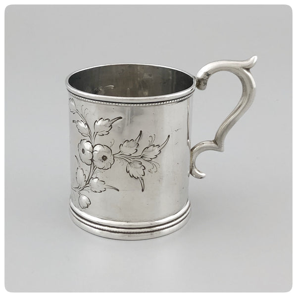 Side View, Coin Silver Handled Cup, Engraved "Lyles", Radcliffe and Guignard, Columbia, SC 1856-1858 - The Silver Vault of Charleston