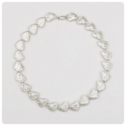 Sterling Silver Continuous Oyster Necklace, G2 Silver, Charleston, SC, New - The Silver Vault of Charleston