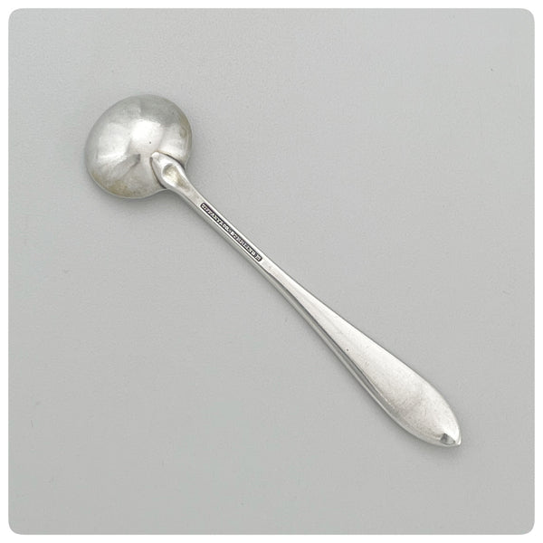 Back, Sterling Silver and Vermeil Salt Spoon in "Faneuil", Tiffany and Company, New York, NY, patented 1910 - The Silver Vault of Charleston