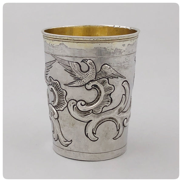 Russian Solid Silver and Vermeil Beaker, Alderman Alksei Kosiurev, Moscow, 1785 - The Silver Vault of Charleston