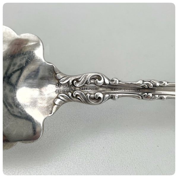 Sterling Silver Jelly Cake Roll Server in "Lily", Whiting Manufacturing Company, New York, NY, Patented 1902