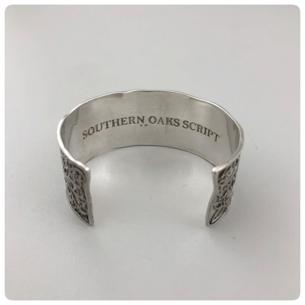 Sterling Silver Cuff Bracelet, "Southern Oak", Cargo Hold, Charleston, SC, New - The Silver Vault of Charleston