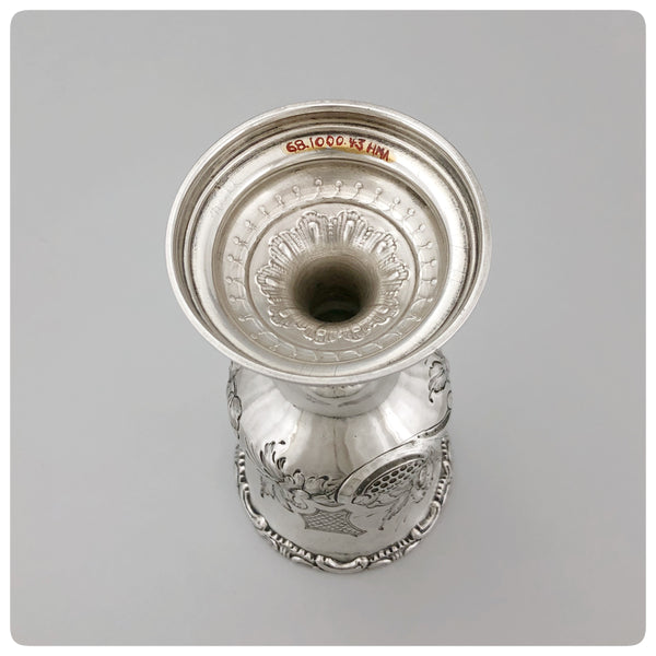 Coin Silver Kiddush Cup Presented to Jacques Judah Lyons, Probably NY, Circa 1850