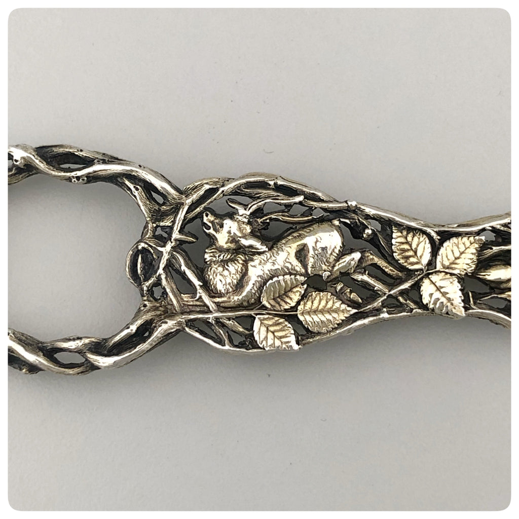 English Sterling Silver and Vermeil Grape Shears, Francis Higgins, London,  1866-1867