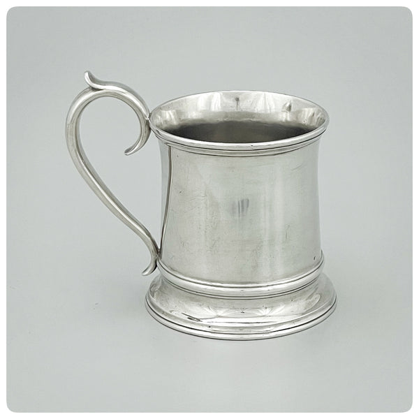 American Coin Silver Cup with S-Scroll Handle, Hugh Gelston, Baltimore, MD, Circa 1822-1833
