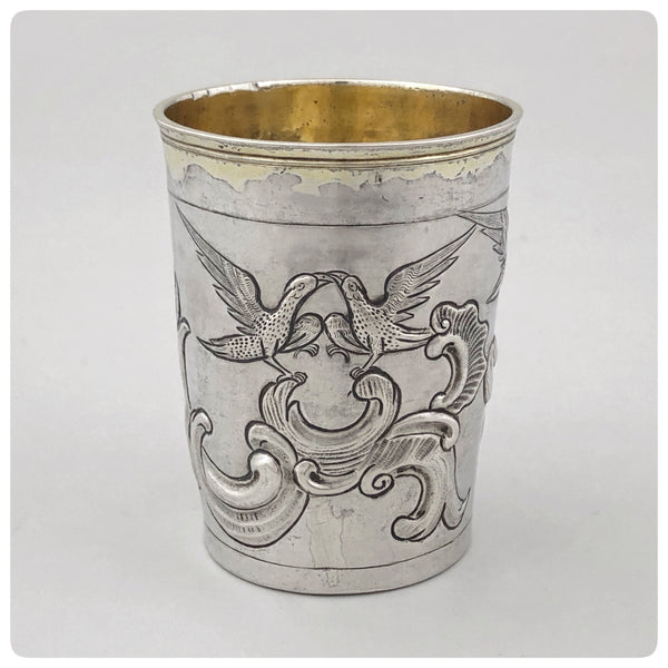 Russian Solid Silver and Vermeil Beaker, Alderman Alksei Kosiurev, Moscow, 1785 - The Silver Vault of Charleston