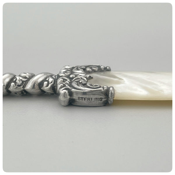 Mark, Sterling Silver and Mother of Pearl Letter Opener, Late 19th or Early 20th Century - The Silver Vault of Charleston