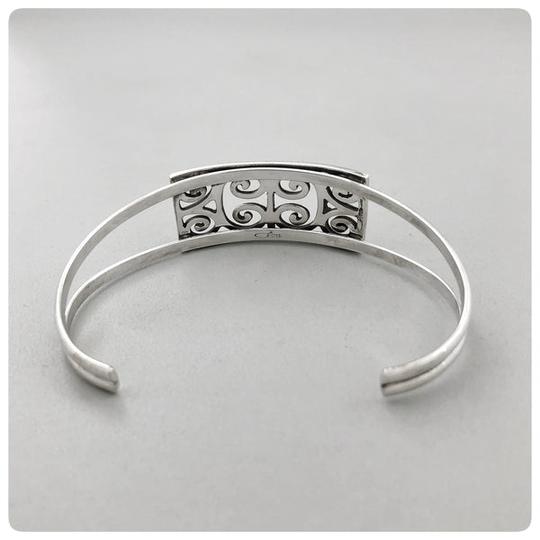 Sterling Silver Split Cuff Bracelet, "First Scots Presbyterian Church" Collection, G2 Silver, Charleston, SC, New - The Silver Vault of Charleston