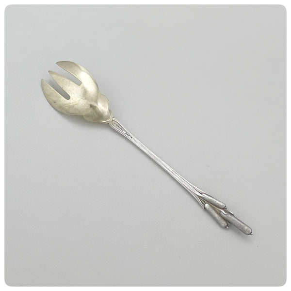 Set of Twelve Sterling Silver and Vermeil Ice Cream Forks in "Cat Tails", William B. Durgin Company, Concord, NH, Patented 1898