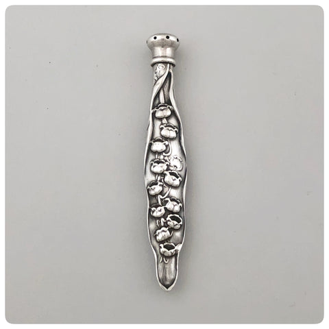 Sterling Silver Perfume Bottle / Vial in "Lily of the Valley", Whiting Manufacturing Company, New York, NY, Pat. 1885 - The Silver Vault of Charleston