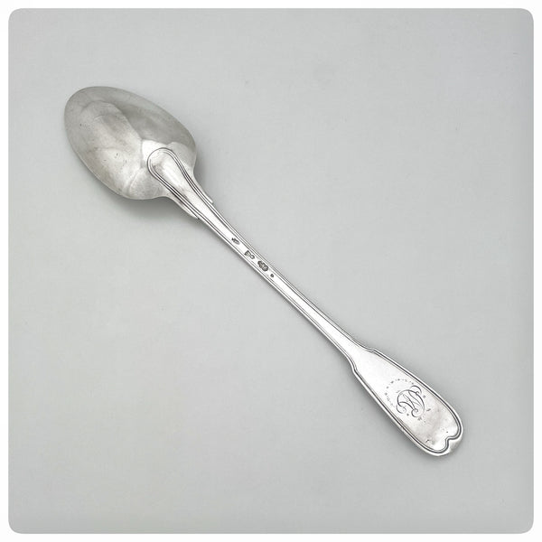 Back, 958.33/1000 Standard Solid Silver Ragout/Rice/Stuffing/Platter Spoon in a "Fiddle Thread" Pattern, Louis-Julien Anthiaume, Paris, 1785-1786 - The Silver Vault of Charleston